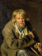 Ivan Nikolaevich Kramskoi Old Man with a Crutch oil painting